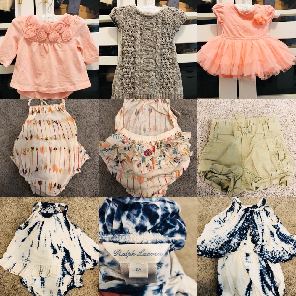 Bundle of baby girl clothing